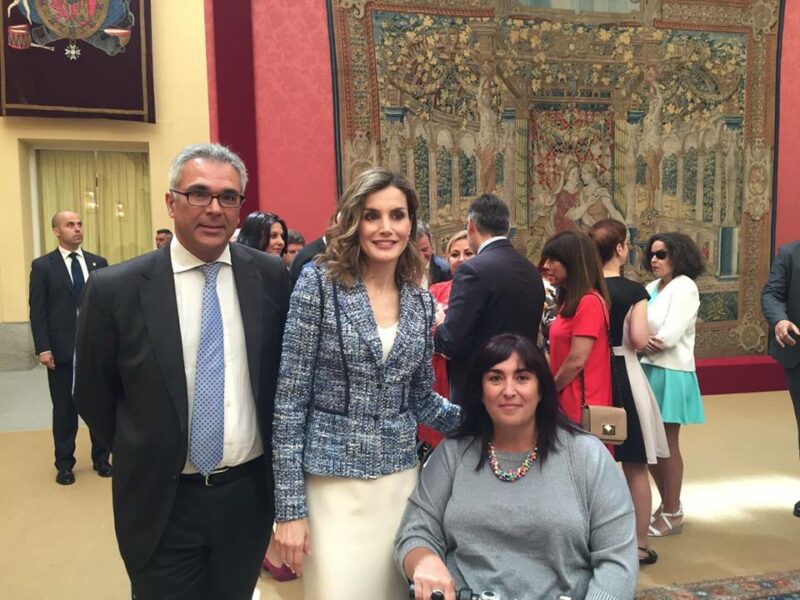 CERMI Madrid con S.M. la Reina doña Letizia y el consejero de Familia y Asuntos Sociales de la Comunidad de Madrid