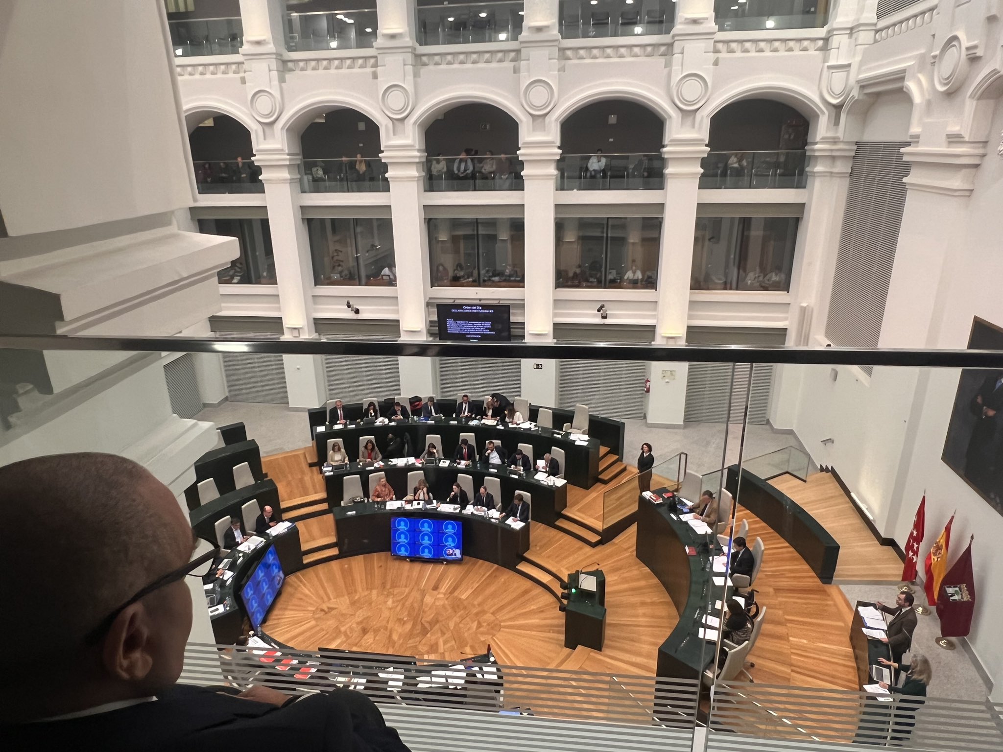 Asistencia al Pleno del Ayuntamiento de Madrid, lectura de la Declaración Institucional con motivo del Día Internacional y Europeo de las Personas con Discapacidad