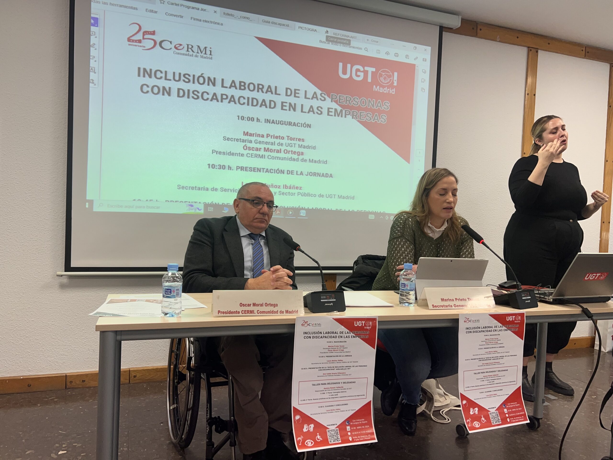 Taller "Inclusión laboral de las personas con Discapacidad en las empresas", organizado por UGT Madrid y CERMI Comunidad de Madrid