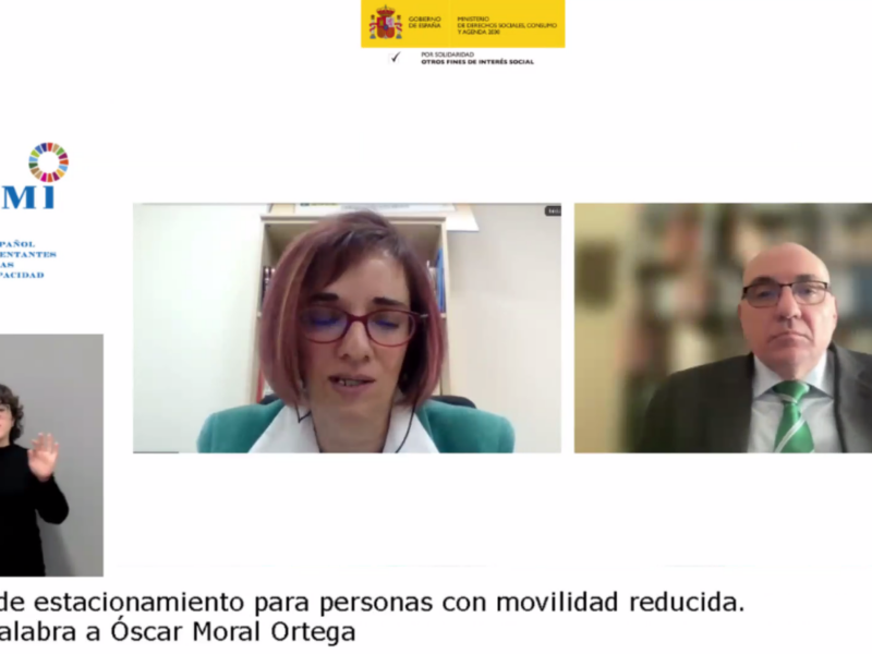 Seminario virtual 'Tareas pendientes: La transposición al Derecho español de la Directiva de la Unión Europea sobre tarjeta europea de discapacidad y tarjeta europea de estacionamiento', organizado por CERMI Estatal