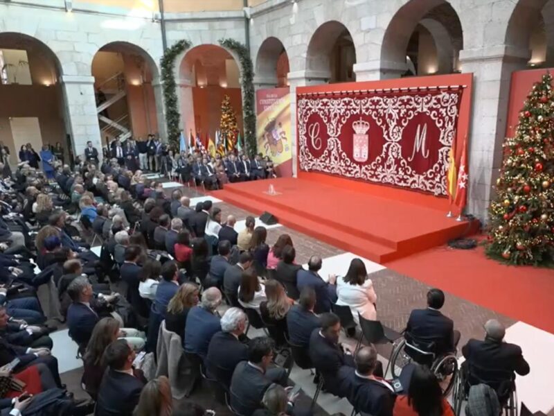 Acto conmemorativo del 46º aniversario de la Constitución Española, presidido por la presidenta de la Comunidad de Madrid