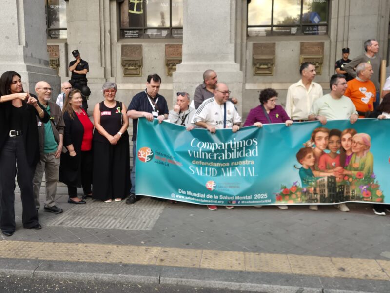 Marcha y acto en conmemoración del Día Mundial de la Salud Mental, organizado por la Federación Salud Mental Madrid – UMASAM