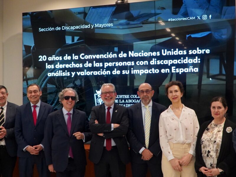 Jornada "20 años de la Convención de Naciones Unidas sobre los derechos de las personas con discapacidad: análisis y valoración de su impacto en España" organizada por el Ilustre Colegio de la Abogacía de Madrid