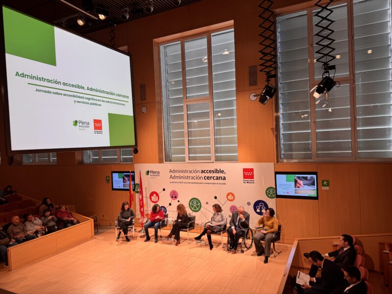 Jornada “Administración accesible, administración cercana”, organizada por la Consejería de Presidencia, Justicia y Administración Local de la Comunidad de Madrid y Plena Inclusión Madrid