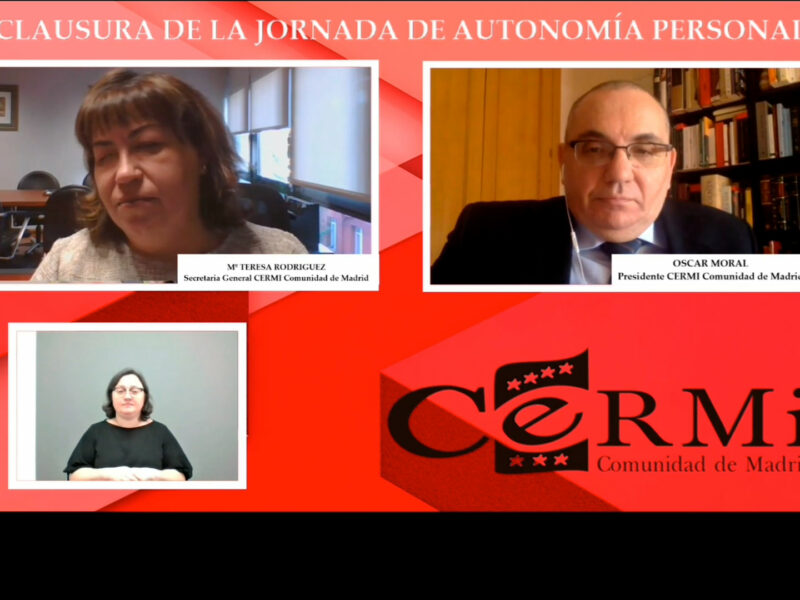Ccm / Jornada Autonomía Personal: Nuevo paradigma para la atención e inclusión de las personas con discapacidad, organizada por CERMI Comunidad de Madrid