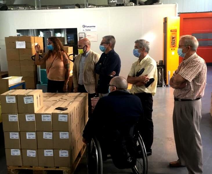 Visita a FUNCARMA, Centro Especial de Empleo de la Fundación Carlos Martí, con CERMI Estatal y Plena Inclusión Madrid