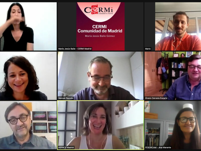 Reunión telemática de la Comisión de Trabajo de Accesibilidad de CERMI Comunidad de Madrid