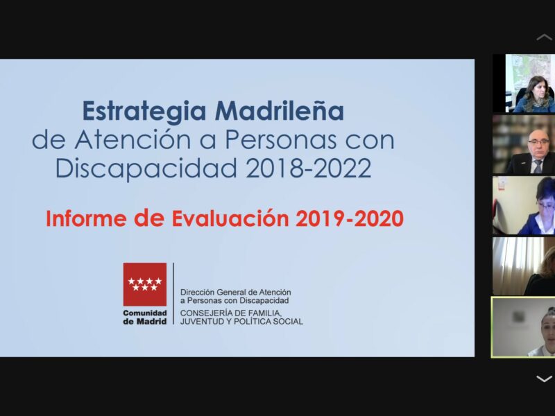 Reunión telemática del Pleno del Consejo Asesor de personas con discapacidad de la Comunidad de Madrid