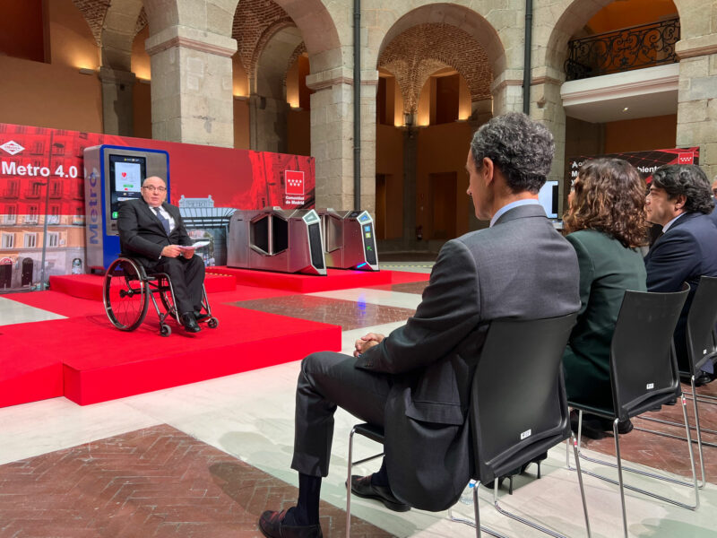 Intervención en el acto de presentación de Sistemas Inteligentes aplicados al Transporte Público, con la presidenta de la Comunidad de Madrid