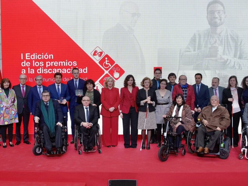 Acto de entrega de los I Premios a la Discapacidad de la Comunidad de Madrid 2022