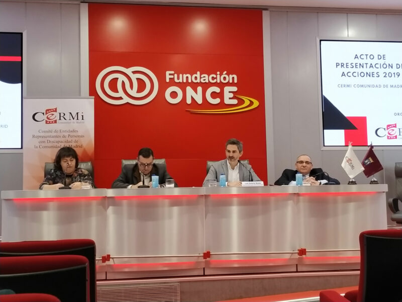 Acto de presentación de acciones conjuntas, año 2019, con el Ayuntamiento de Madrid
