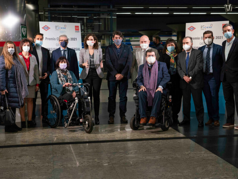 Acto de entrega del premio cermi.es 2021 a Metro de Madrid