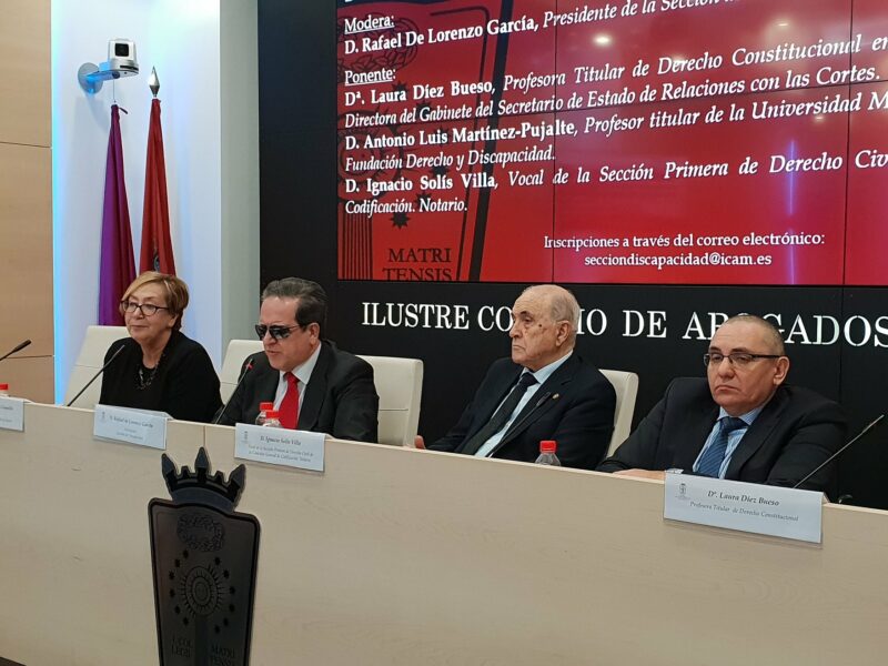 Intervención en la jornada inaugural de la Sección de Discapacidad del Ilustre Colegio de Abogados de Madrid (ICAM)