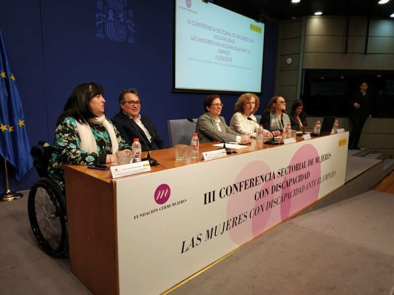 Intervención en la III Conferencia Sectorial de Mujeres con Discapacidad “Las mujeres con discapacidad ante el empleo”, organizada por la Fundación CERMI Mujeres