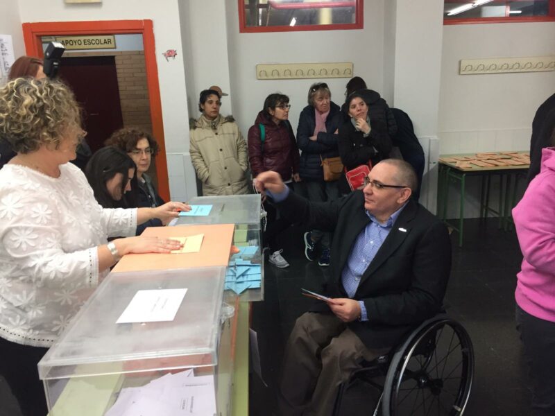 Simulacro electoral organizado por Plena Inclusión Madrid y la Comunidad de Madrid