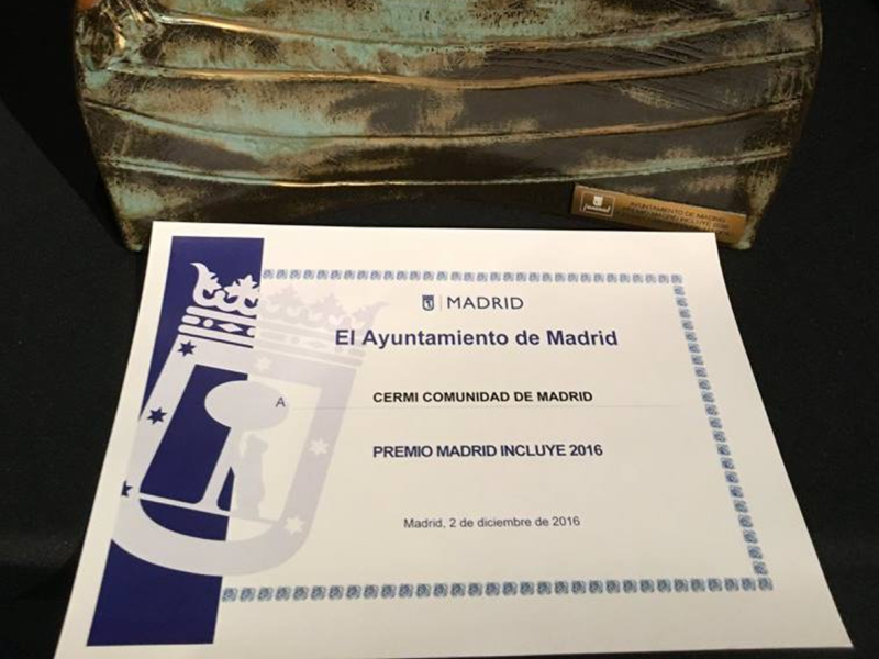 Premio Honorífico "Madrid Incluye 2016"