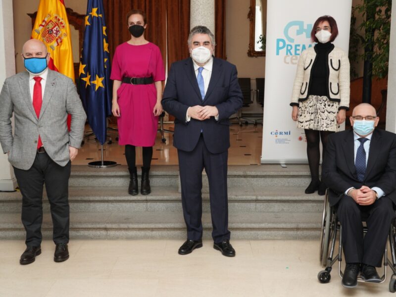 Acto de entrega del Premio CERMI.es en la categoría de Acción Cultural Inclusiva al Ministerio de Cultura