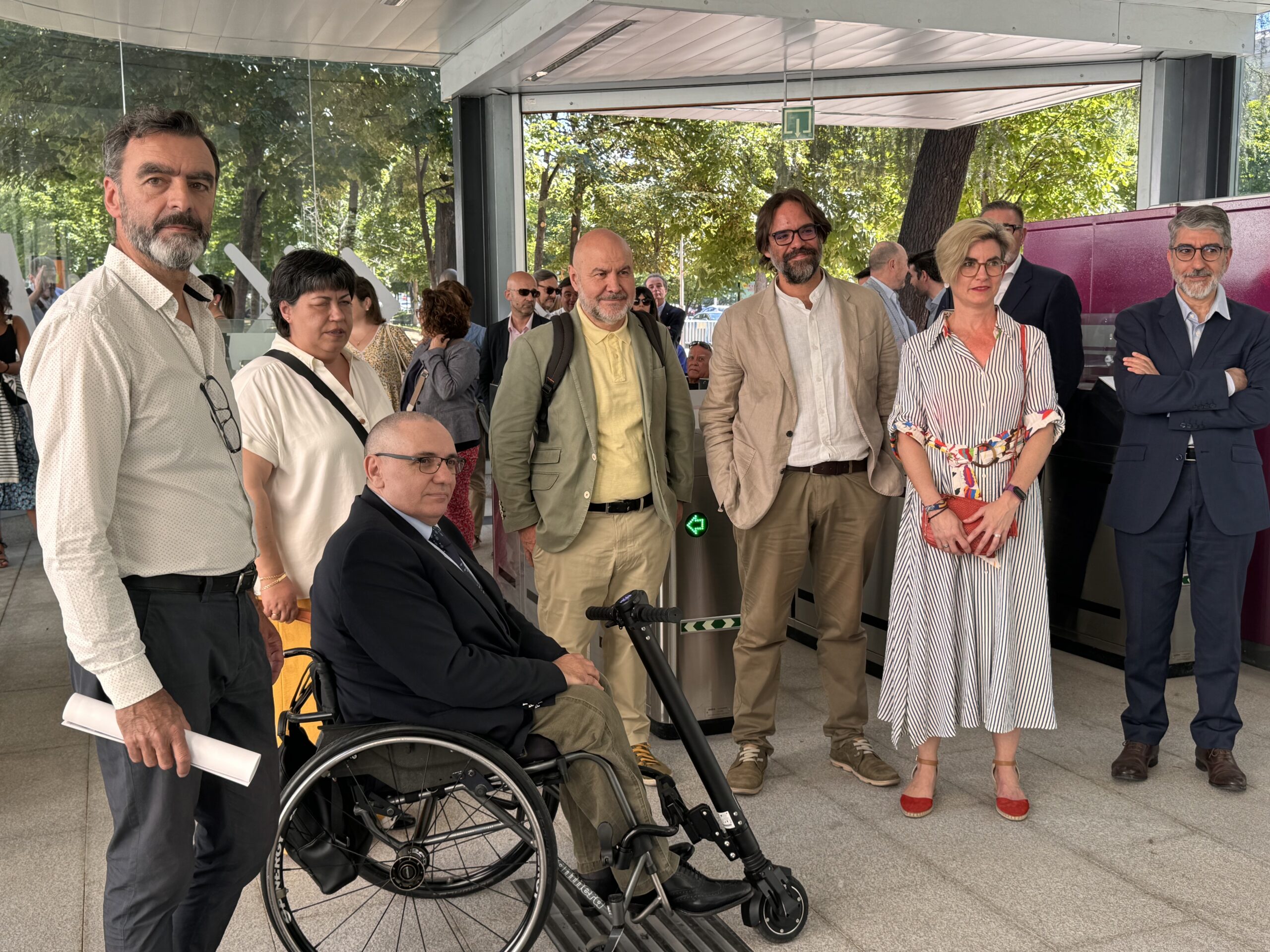 Visita a la Estación de Cercanías Madrid de Recoletos, con el Ministerio de Transporte y Movilidad Sostenible, ADIF y CERMI Estatal