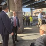 Acto de inicio de la campaña de inspección a vehículos Eurotaxis adaptados, con consejero de Vivienda, Transportes e Infraestructuras de la Comunidad de Madrid y delegado del Área de Urbanismo