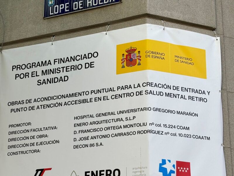 La Consejería de Sanidad acomete obras de accesibilidad en el Centro de Salud Mental de Retiro tras las denuncias del Cermi