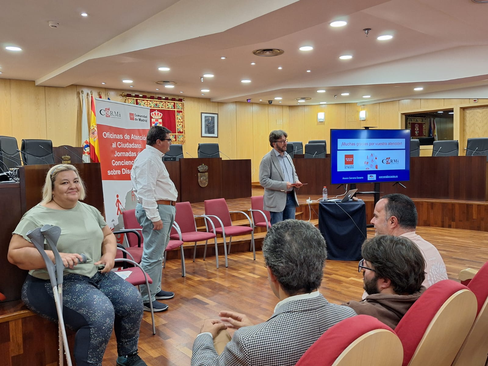 Jornada para mejorar la atención a personas con discapacidad en el ámbito de los servicios públicos, en el Ayuntamiento de Pinto