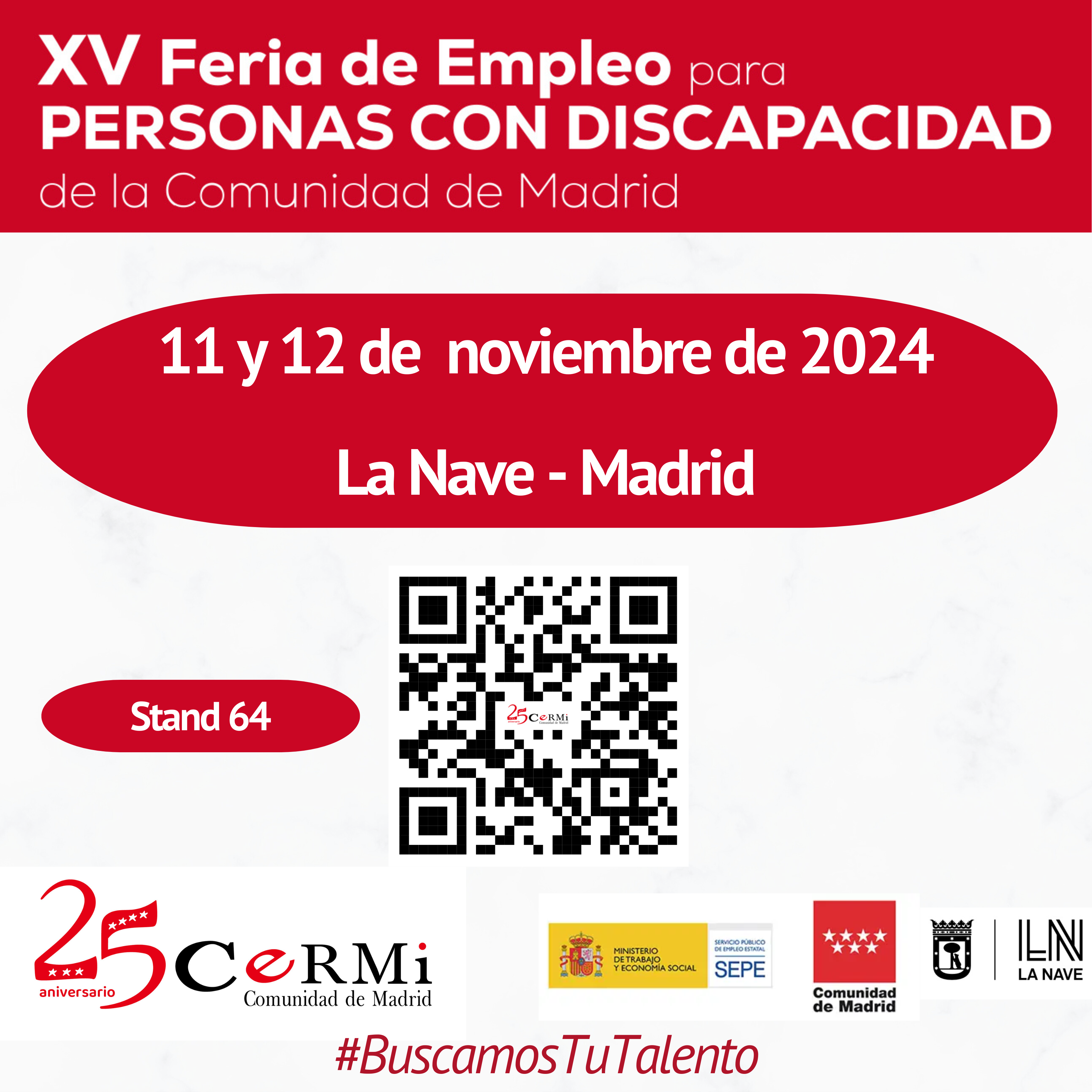 CERMI Comunidad de Madrid, entidad promotora de la XV Feria de Empleo para Personas con Discapacidad