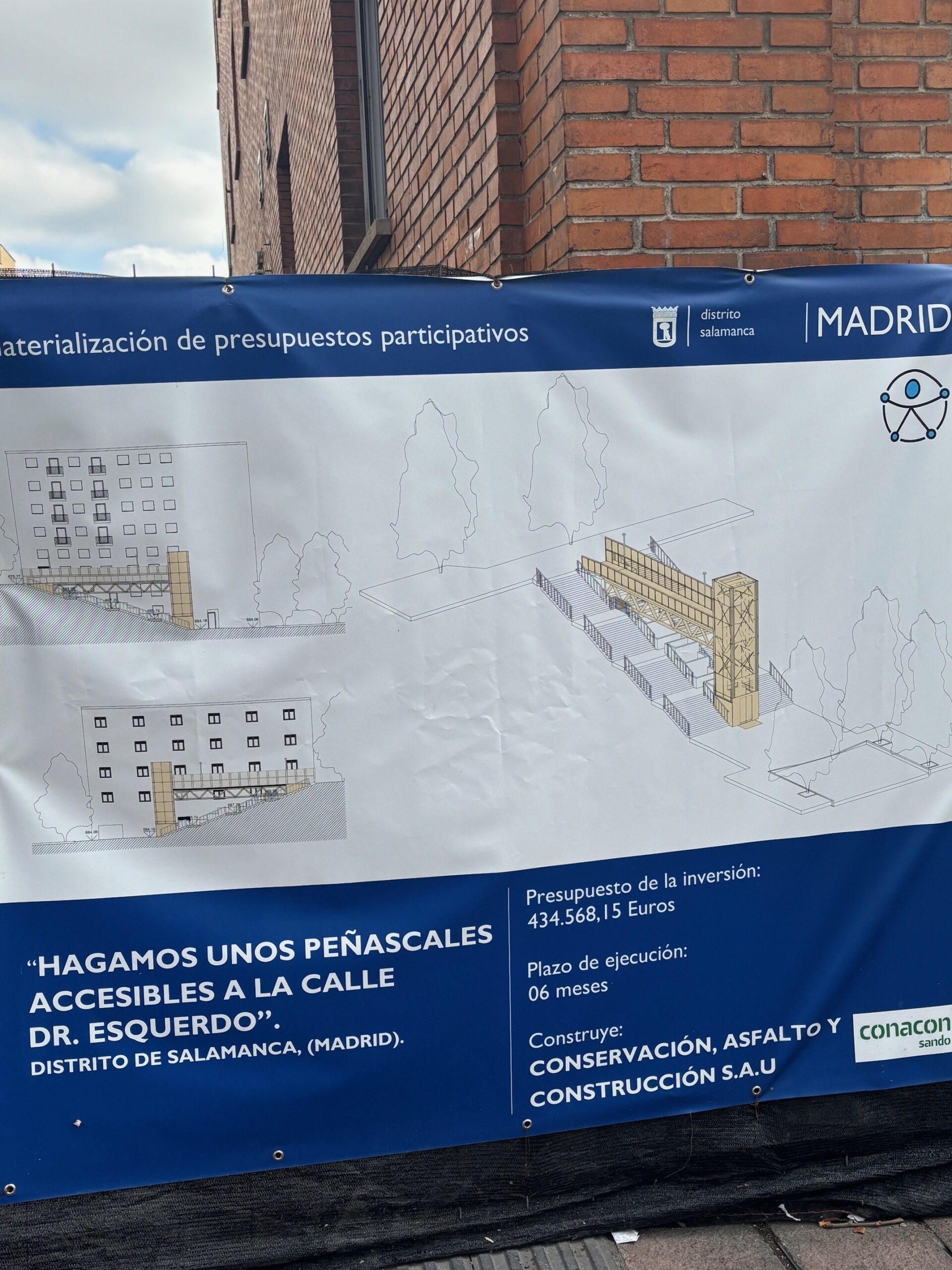 Las calles Doctor Esquerdo y Peñascales de Madrid quedarán conectadas por un itinerario accesible