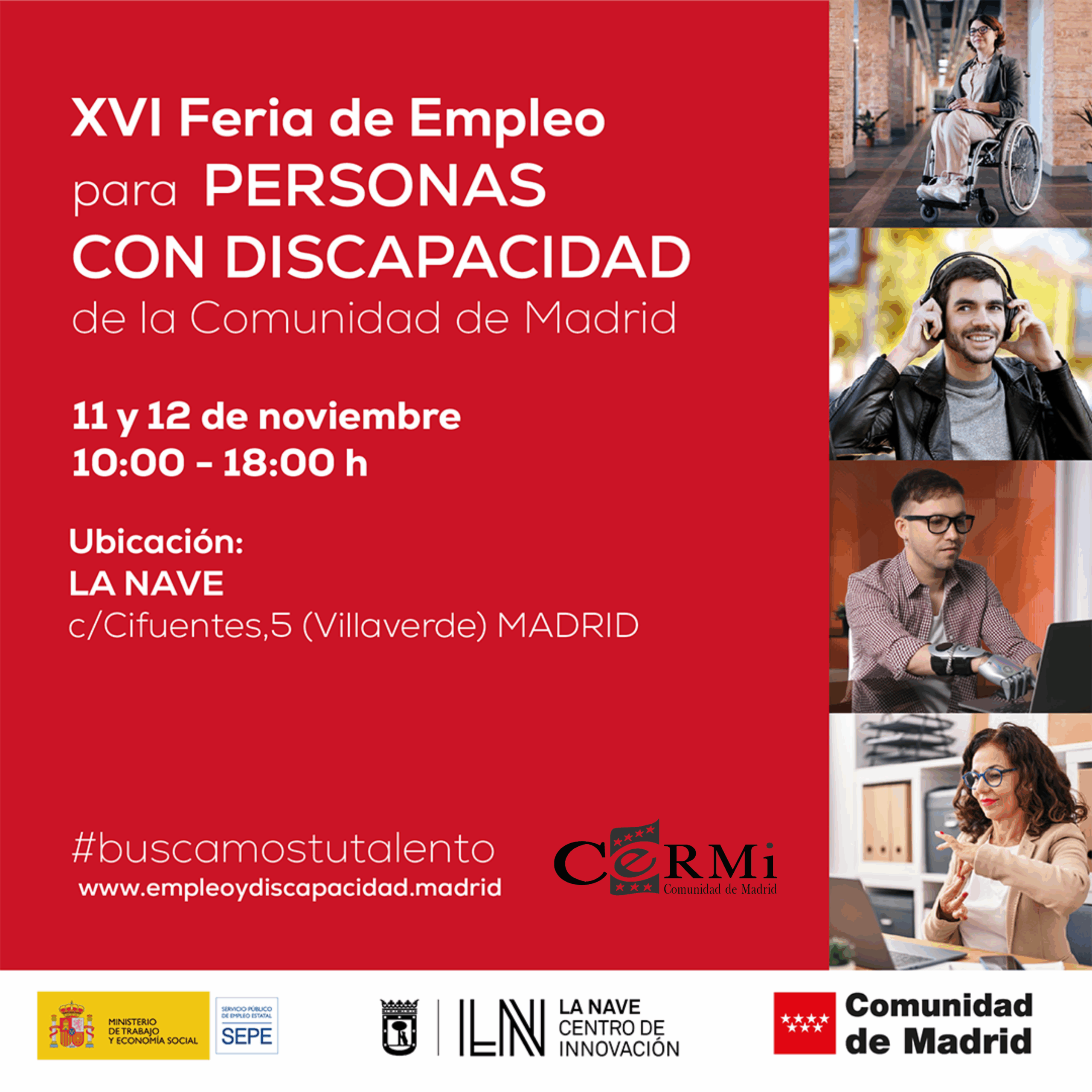CERMI Comunidad de Madrid, entidad promotora de la XVI Feria de Empleo para Personas con Discapacidad