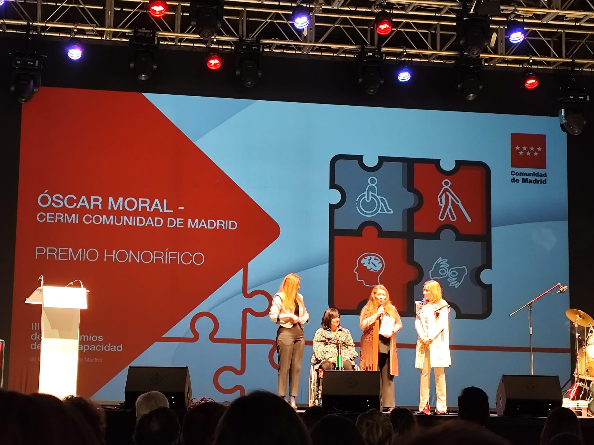 La Comunidad de Madrid reconoce a Óscar Moral con el Premio Honorífico en los III Premios de la Discapacidad
