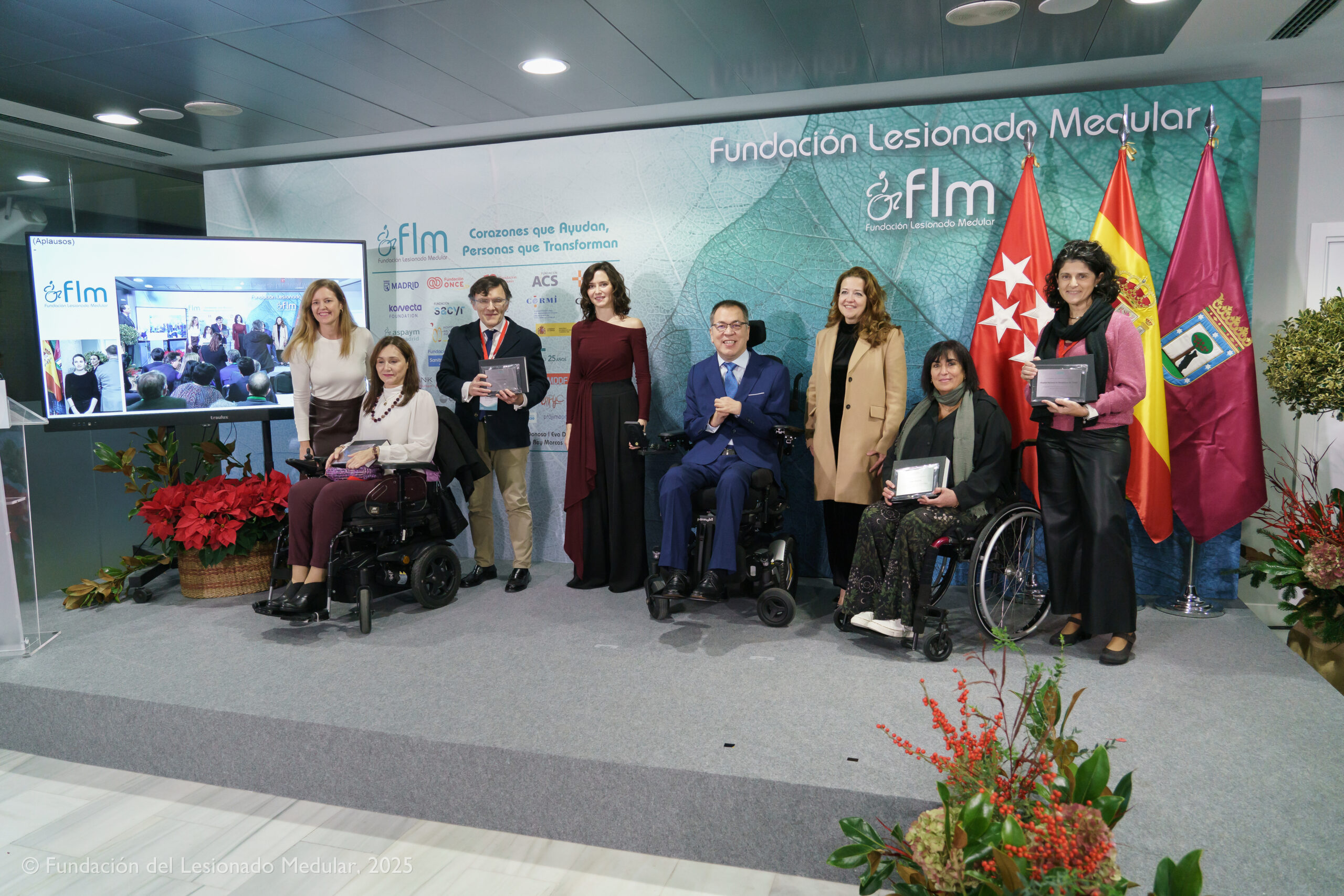 Acto de entrega del 'Galardón Solidario: Corazones que Ayudan, Personas que Transforman', de la Fundación del Lesionado Medular (FLM)