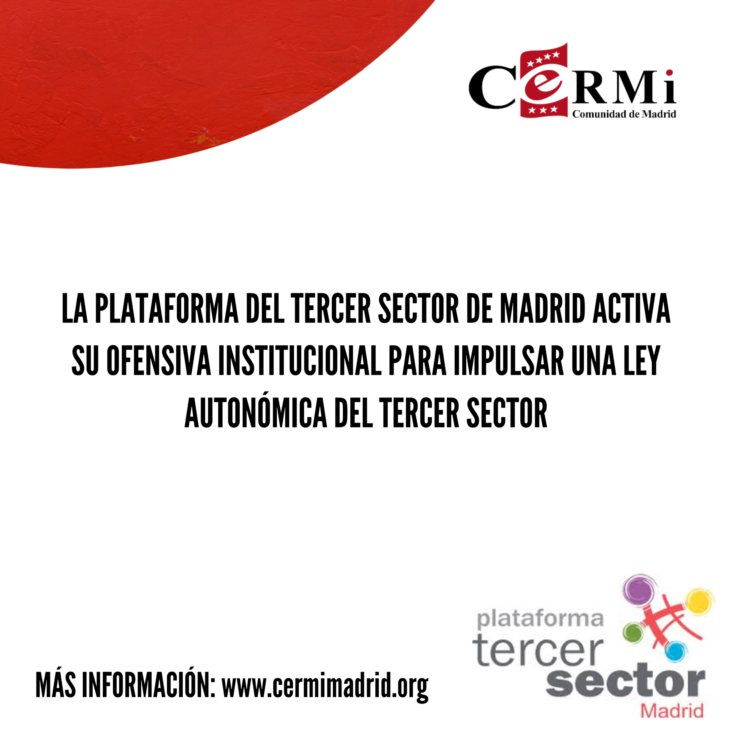 La Plataforma del Tercer Sector de Madrid activa su ofensiva institucional para impulsar una Ley autonómica del Tercer Sector