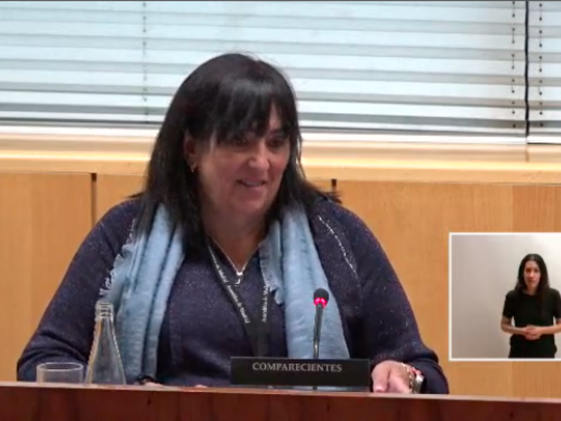La presidenta de CERMI Comunidad de Madrid comparece en la Comisión para las Políticas Integrales de la Discapacidad de la Asamblea de Madrid