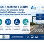 La DGT confirma a CERMI Estatal los criterios de utilización de los carriles BUS-VAO para vehículos conducidos por personas con discapacidad