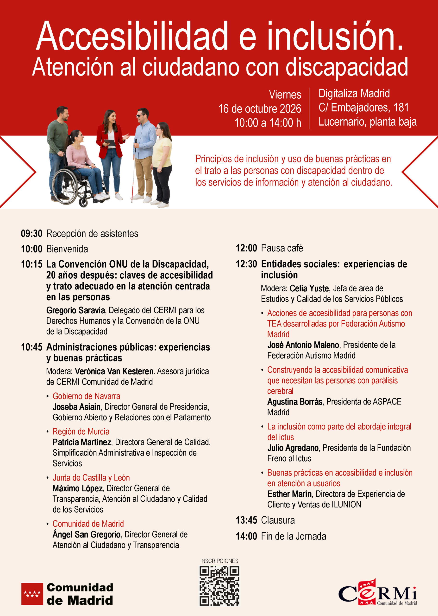 Programa "Jornada Accesibilidad e Inclusión. Atención al ciudadano con discapacidad"