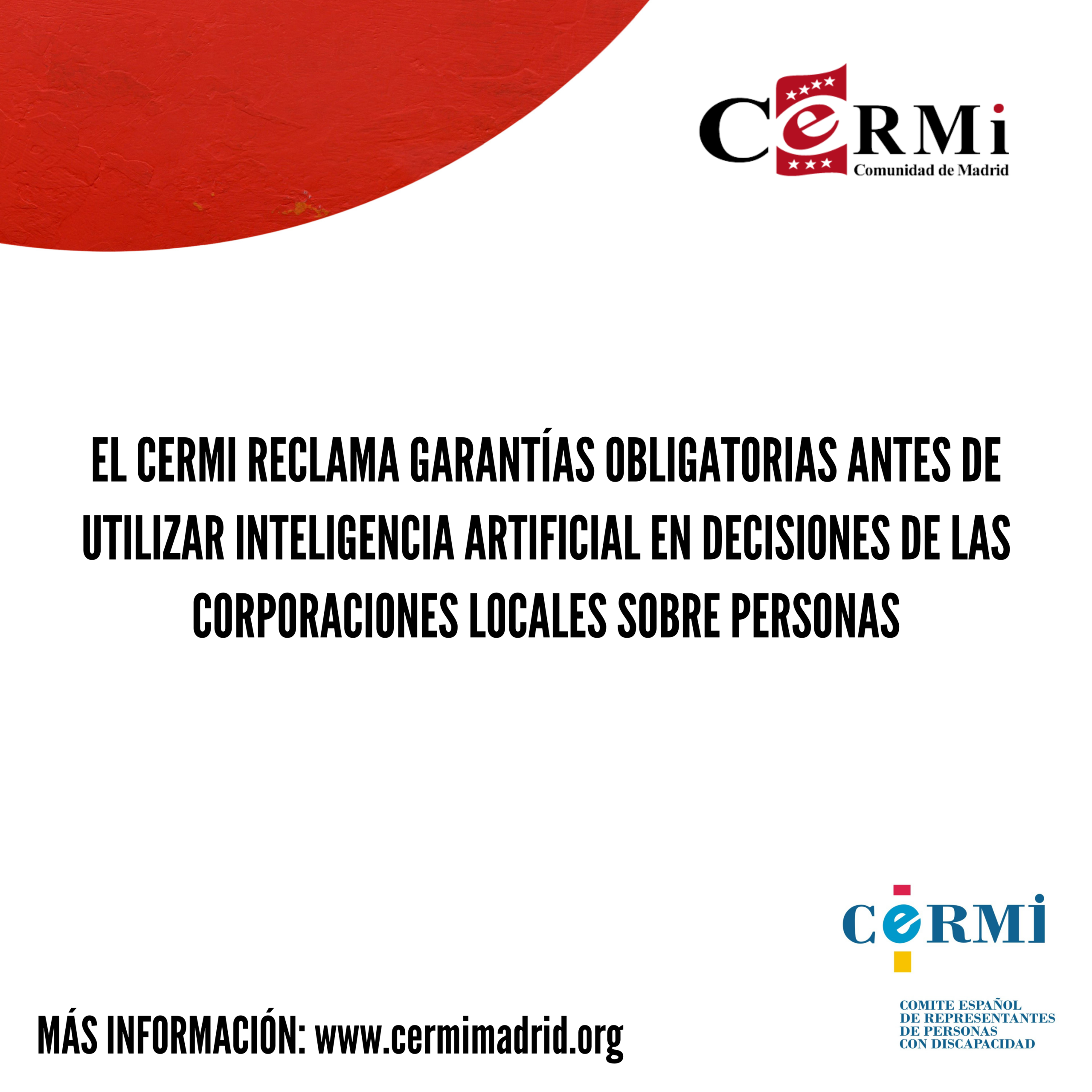 El CERMI reclama garantías obligatorias antes de utilizar inteligencia artificial en decisiones de las corporaciones locales sobre personas